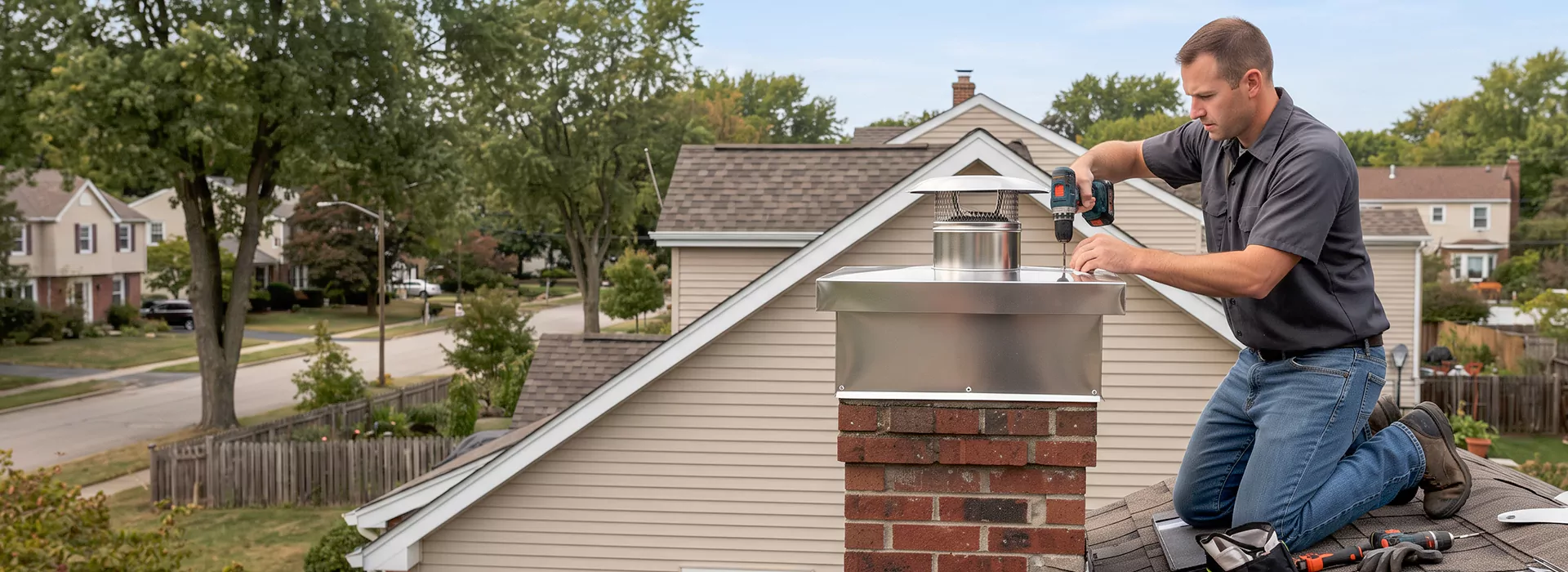 Chimney Chase Cover Installation Bedford, TX