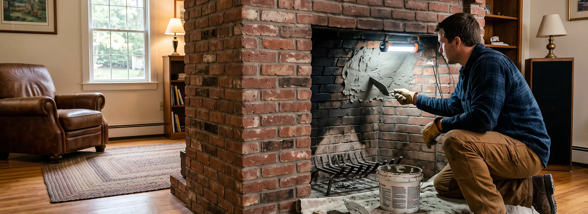 Fireplace Smoke Chamber Repair in Bedford
