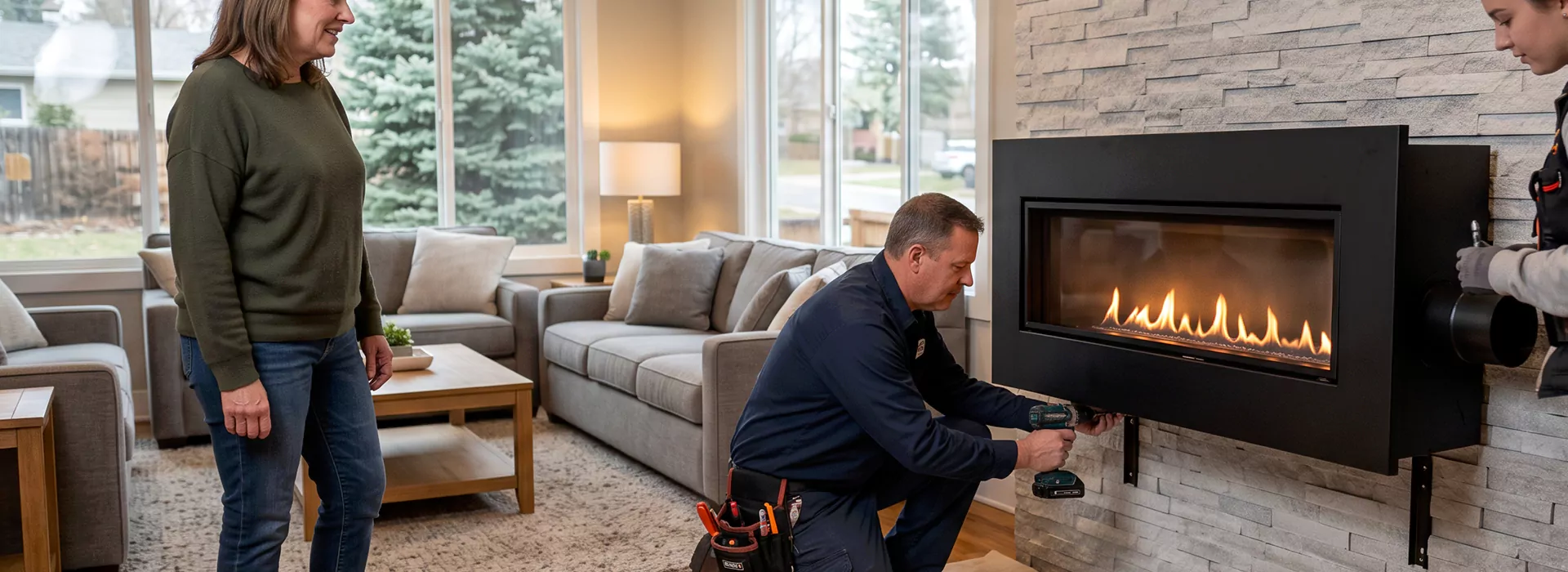 Floating Fireplace Installation Bedford, TX