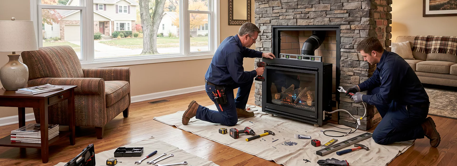 New Fireplace Installation in Bedford