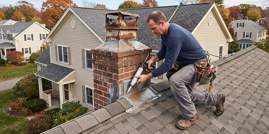 Chimney Chase Flashing Repair Bedford