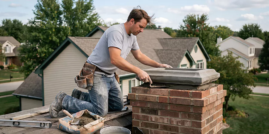 Stone Chimney Crown Installation Bedford