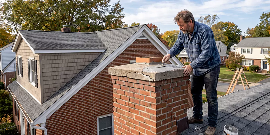 Brick Chimney Crown Repair Bedford