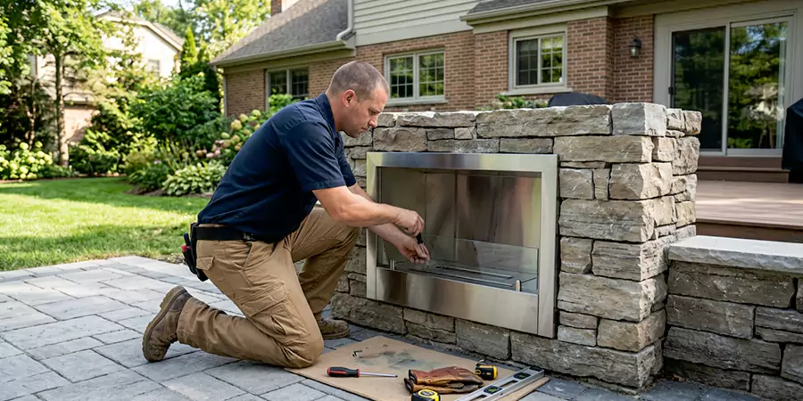 Outdoor Ethanol Fireplace Installation Bedford