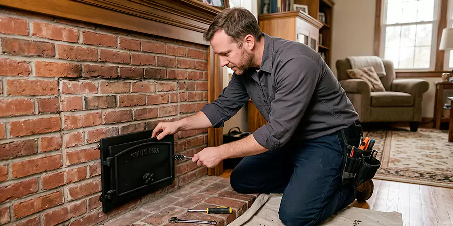 Fireplace Ash Dump Door Installation Bedford