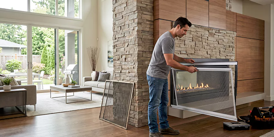 Fireplace Insert Screen Replacement Bedford