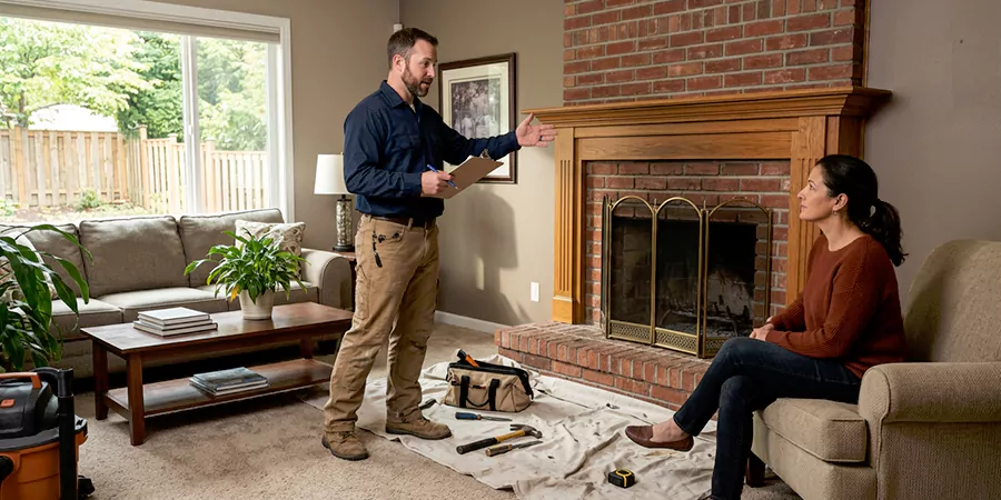 Fireplace and Chimney Removal Service Bedford