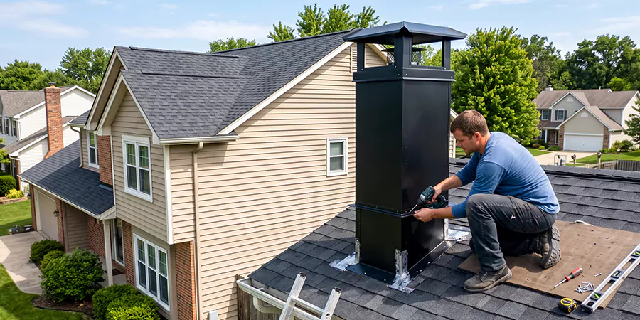 Prefab Chimney Chase Installation Bedford