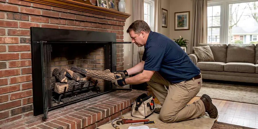 Propane Fireplace Logs Installation Bedford
