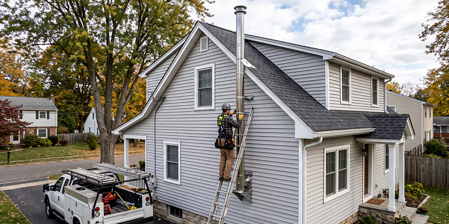 Wood Fireplace Chimney Liner Installation Bedford